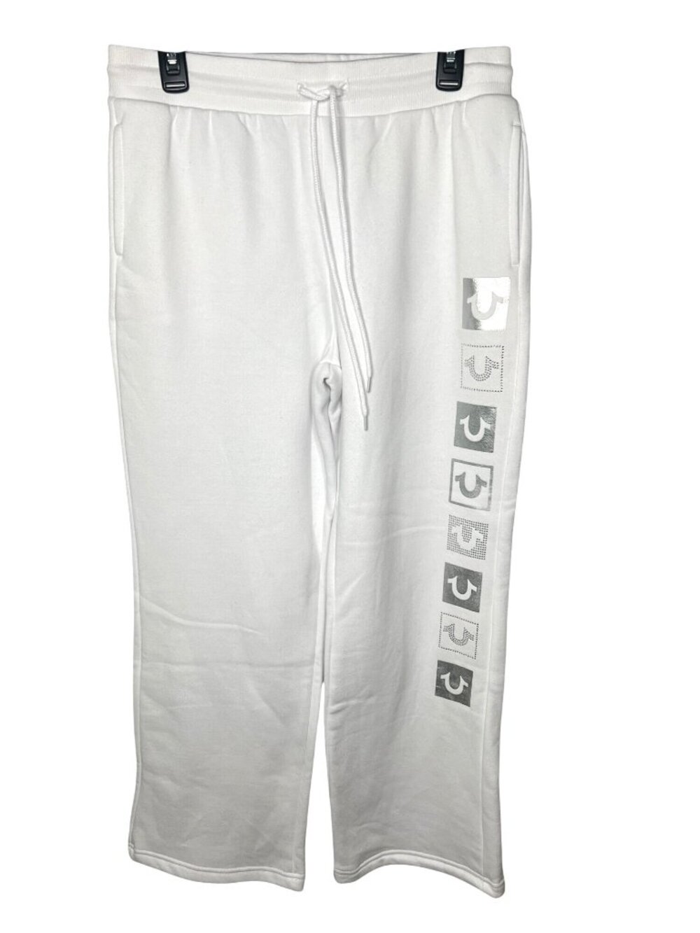 True Religion Womens Crystal Box White Sweatpants Size Medium - Picture 2 of 16